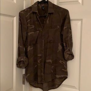 Camo button up